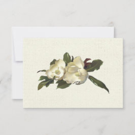 In Liefde - Magnolia Flowers Bruiloft RSVP Kaartje