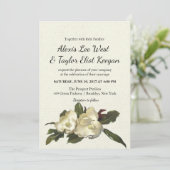 In Liefde -  Magnolia Grandiflora bruiloft Kaart (Staand voorkant)