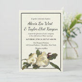 In Liefde - Magnolia Grandiflora bruiloft Kaart (Staand voorkant)