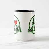 In liefde met de 80's Retro Green Logo Mok (Center)