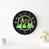 In liefde met de 80's Retro Green Neon Logo klok (Huis)