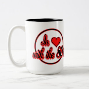 In liefde met de 80's Retro Red Logo Mok
