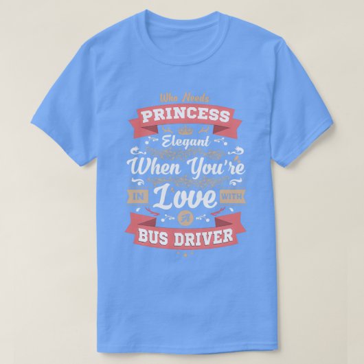 In liefde met een busbestuurder t-shirt (Design voorkant)