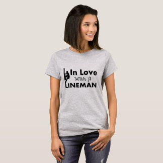 In liefde met een Lineman T-shirt