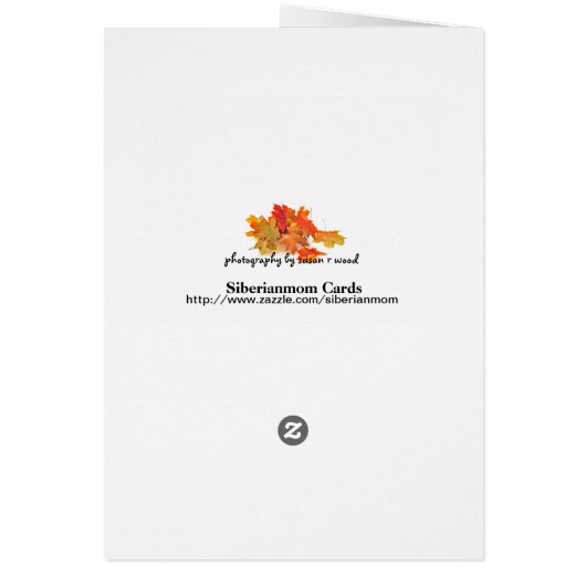 In liefde met Herfst blanco kaart (Achterkant)