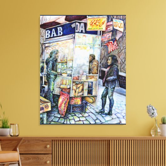 In liefde met problemen en in problemen met liefde canvas afdruk (Insitu (Woonkamer))