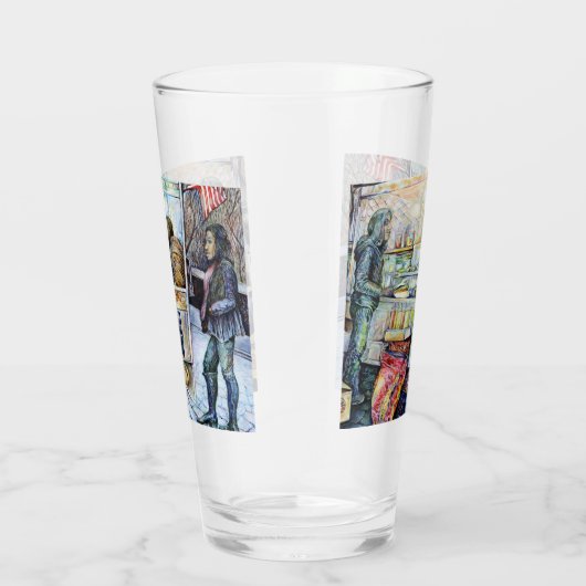 In liefde met problemen en in problemen met liefde glas (Rechts)