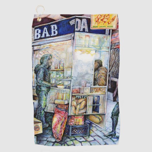 In liefde met problemen en in problemen met liefde golfhanddoek (Voorkant)