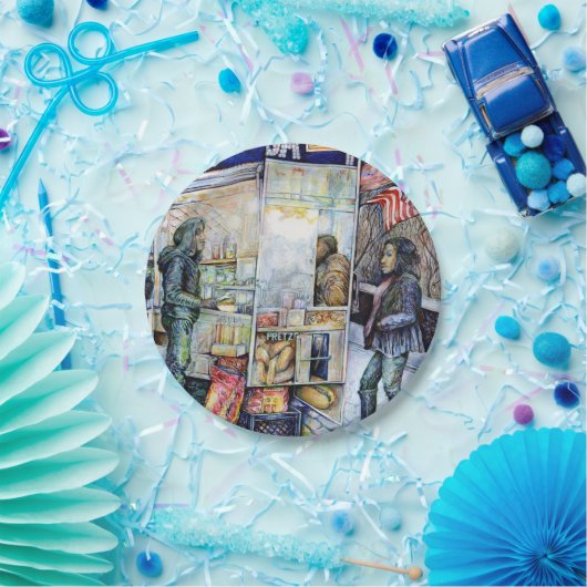 In liefde met problemen en in problemen met liefde papieren bordje (Feest)