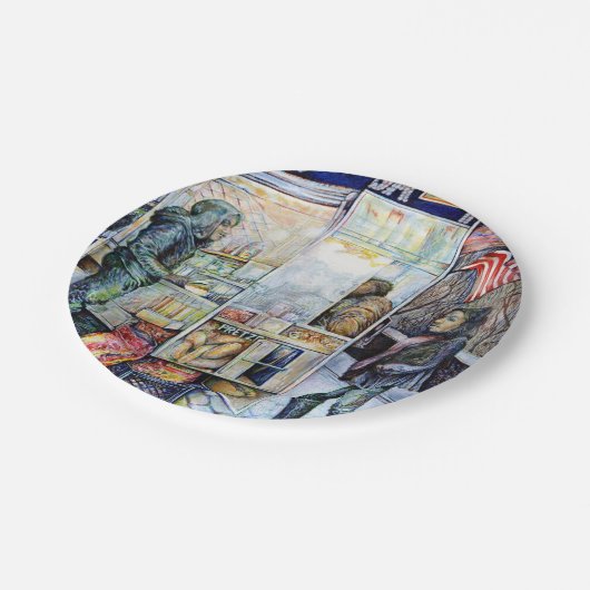 In liefde met problemen en in problemen met liefde papieren bordje (Gekanteld)