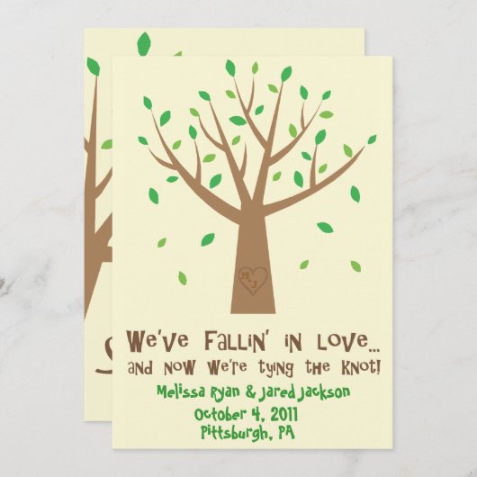 In liefde sparen de datum save the date (Voorkant / Achterkant)