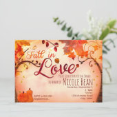 IN LIEFDE VALEN Uitnodigingen voor herfst bruidsme (Staand voorkant)