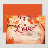 IN LIEFDE VALEN Uitnodigingen voor herfst bruidsme (Voorkant / Achterkant)
