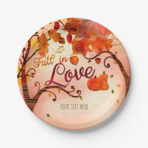 IN LIEFDE VERLIEFD Herfst Bruidsdouche Elke Gebeur Papieren Bordje