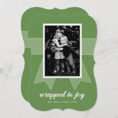 In Liefde Verpakt 1-Foto Aangepaste Groene kaart (Voorkant / Achterkant)