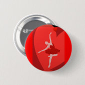In liefde voor ballet ronde button 5,7 cm (Voorkant /achterkant)