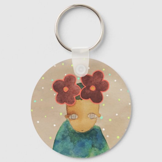 In liefde voor bloemen sleutelhanger (Voorkant)