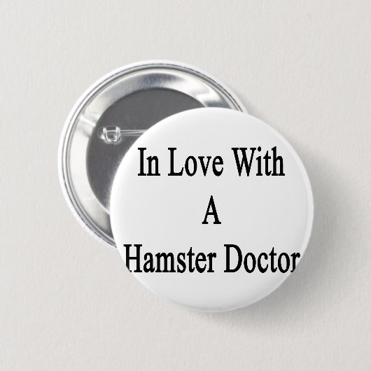 In liefde voor een hamsterdokter ronde button 5,7 cm (Voorkant /achterkant)