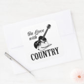 In liefde voor het land vierkante sticker (Envelop)