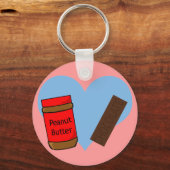In liefde voor pindakaas en chocolade sleutelhanger (Voorkant)