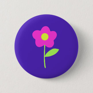 In liefde voor roze bloemen ronde button 5,7 cm