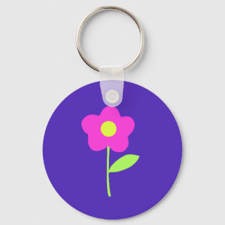 In liefde voor roze bloemen sleutelhanger