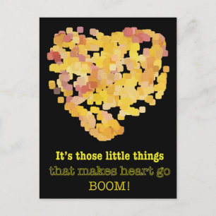 In liefde zijn, citaat: Het zijn die kleine dingen Briefkaart