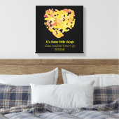 In liefde zijn, citaat: Het zijn die kleine dingen Canvas Afdruk (Insitu (Slaapkamer))