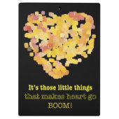 In liefde zijn, citaat: Het zijn die kleine dingen Klembord (Achterkant)