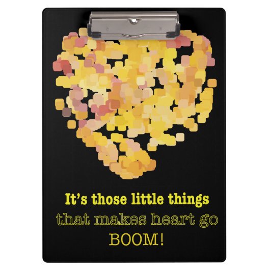 In liefde zijn, citaat: Het zijn die kleine dingen Klembord (Voorkant)