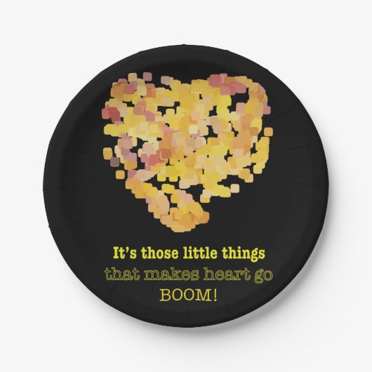 In liefde zijn, citaat: Het zijn die kleine dingen Papieren Bordje (Voorkant)