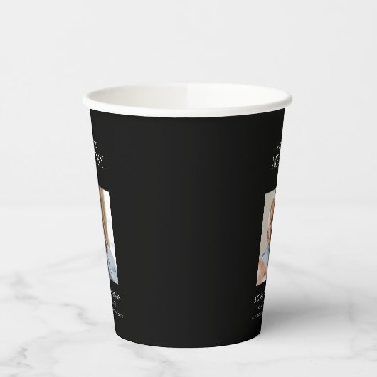 In liefdevol geheugen eenvoudige stijlvolle minima papieren bekers (Links)