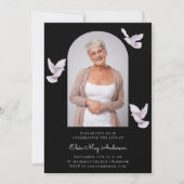 In liefdevol geheugen stijlvolle elegante foto kaart (Voorkant)