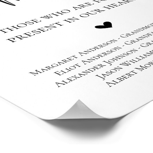 In liefdevol trouwbord poster (Hoek)