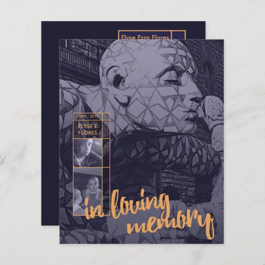 in liefdevolle berichten van de geheugenbegrafenis (Voorkant / Achterkant)