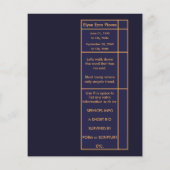 in liefdevolle berichten van de geheugenbegrafenis (Achterkant)