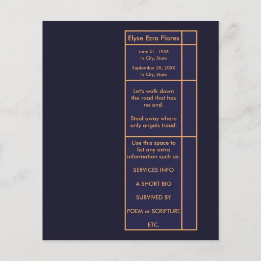 in liefdevolle berichten van de geheugenbegrafenis (Achterkant)