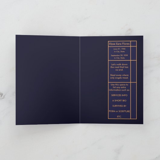 in liefdevolle berichten van de geheugenbegrafenis aankondiging (Binnen)