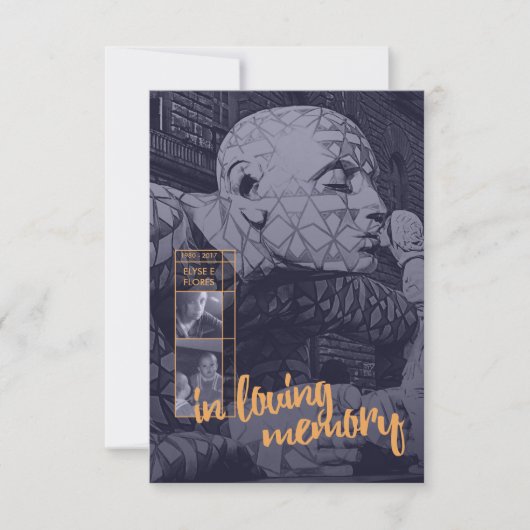 in liefdevolle berichten van de geheugenbegrafenis kaart (Voorkant)