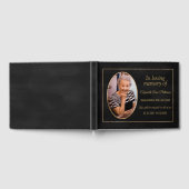 In Liefdevolle Geheugen Elegant Zwart Goud Foto Me Gastenboek (Volledig)