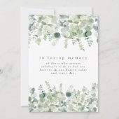 In Liefdevolle Geheugen Eucalyptus Bruiloft Gedenk Kaart (Voorkant)
