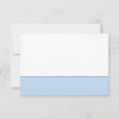 In Liefdevolle Geheugen Foto Elegant Script Blauwe Bedankkaart (Achterkant)