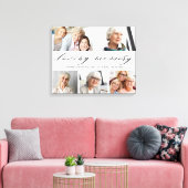 In Liefdevolle Geheugen Fotocollage Memorial Keeps Canvas Afdruk (Insitu (Woonkamer))