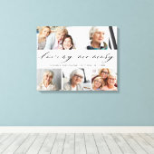 In Liefdevolle Geheugen Fotocollage Memorial Keeps Canvas Afdruk (Insitu (Houten vloer))