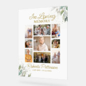In Liefdevolle Geheugen Memorial Fotocollage Custo Acryl Bord (Hoek)
