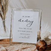 In Liefdevolle Geheugen Modern Tafelteken van het Poster