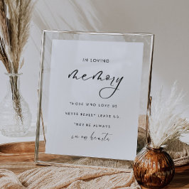 In Liefdevolle Geheugen Modern Tafelteken van het  Poster