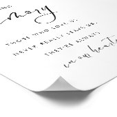 In Liefdevolle Geheugen Modern Tafelteken van het Poster (Hoek)