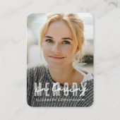 In Liefdevolle Geheugen Moderne Eenvoudige Elegant Visitekaartje (Voorkant)