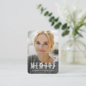 In Liefdevolle Geheugen Moderne Eenvoudige Elegant Visitekaartje (Staand voorkant)